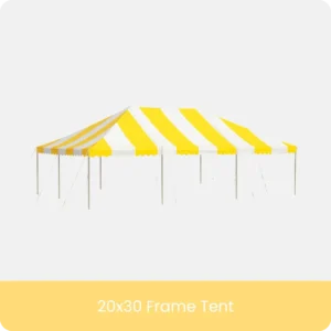 Ten Table and Chair 20x30 Frame Tent